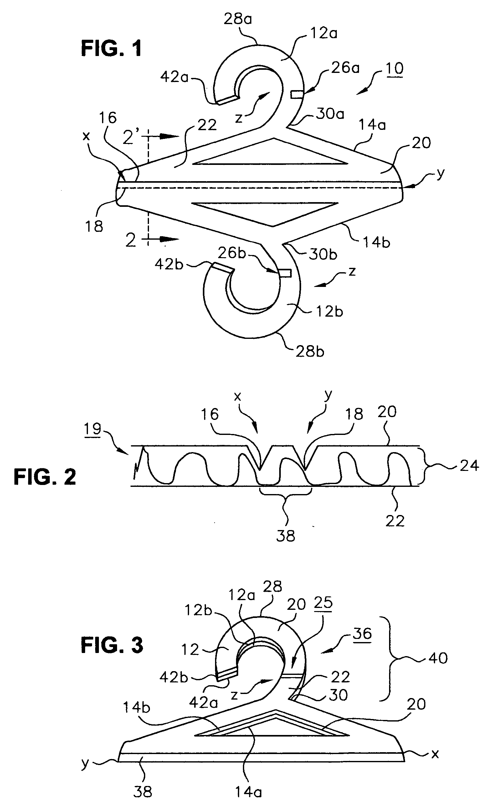 Corrugated clothes hanger structure