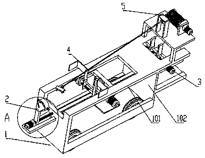 Auxiliary robot for cable construction