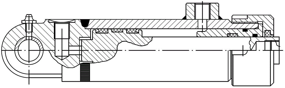 A two-way double-acting oil cylinder