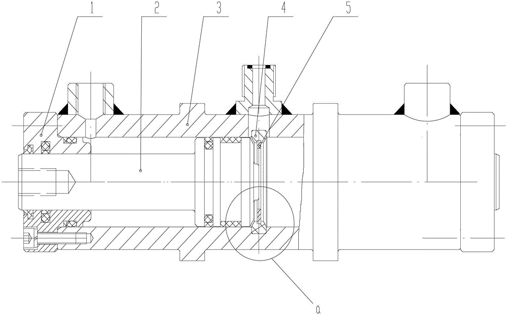 A two-way double-acting oil cylinder