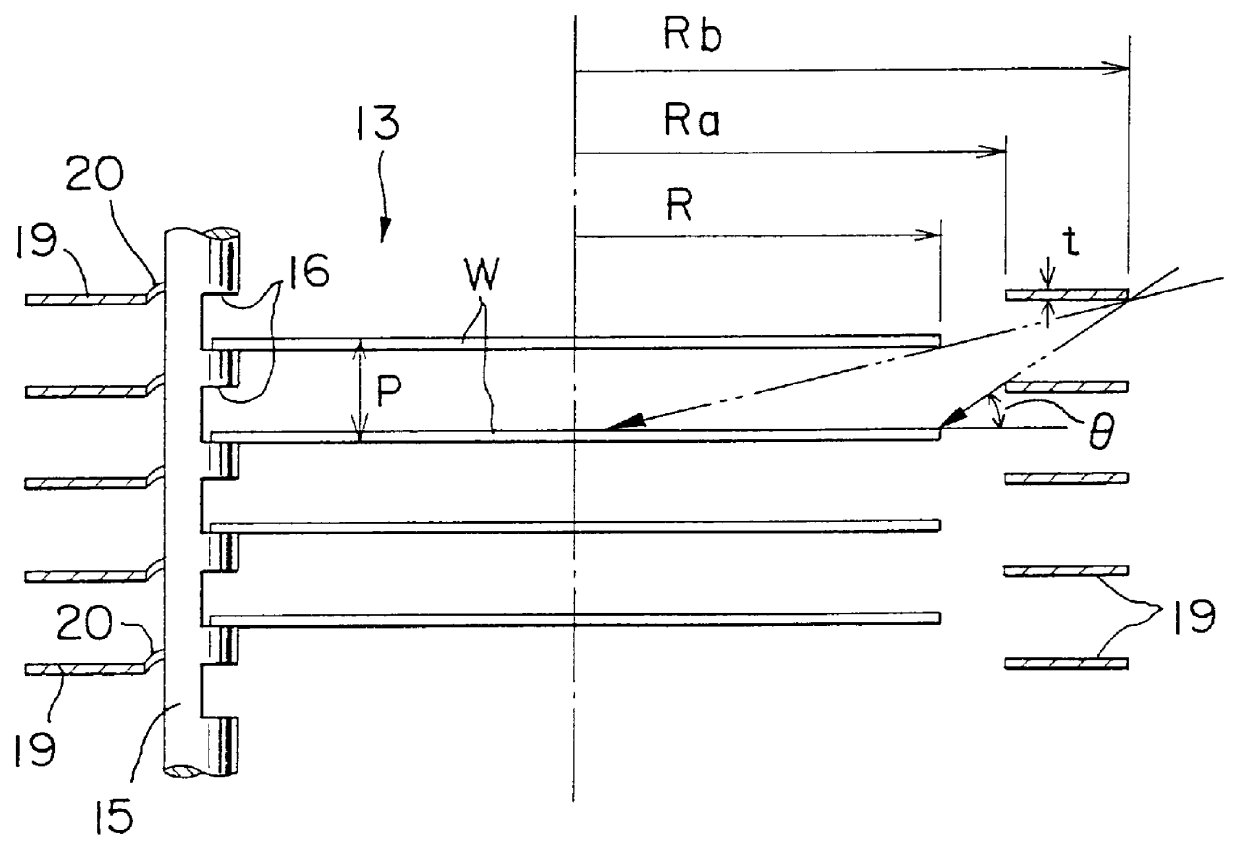 Thermal treatment apparatus with thermal protection members intercepting thermal radiation at or above a predetermined angle