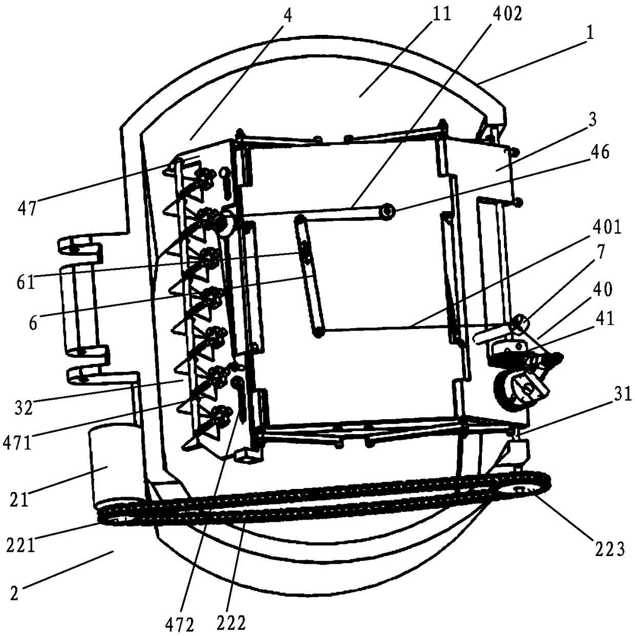 Rotary selective thinning-out cut type red date fruit collection device