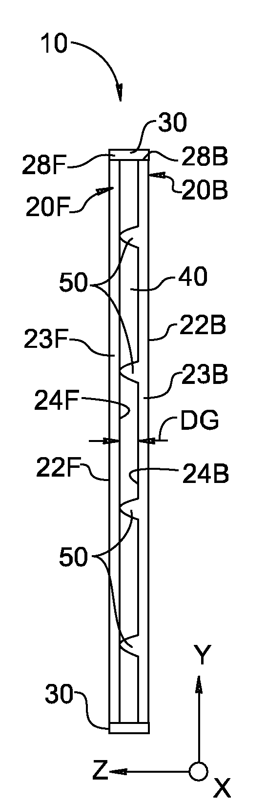 Vacuum-Insulated Glass Windows With Glass-Bump Spacers