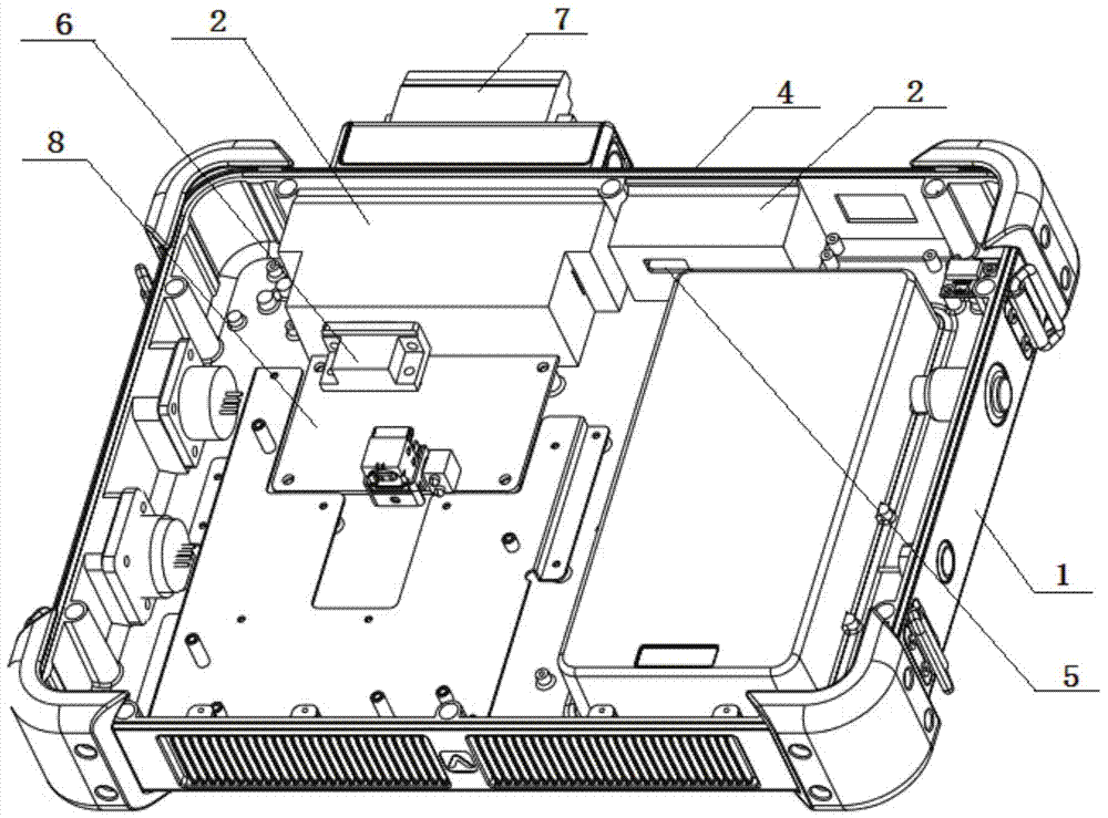 Electronic equipment casing structure with double casings