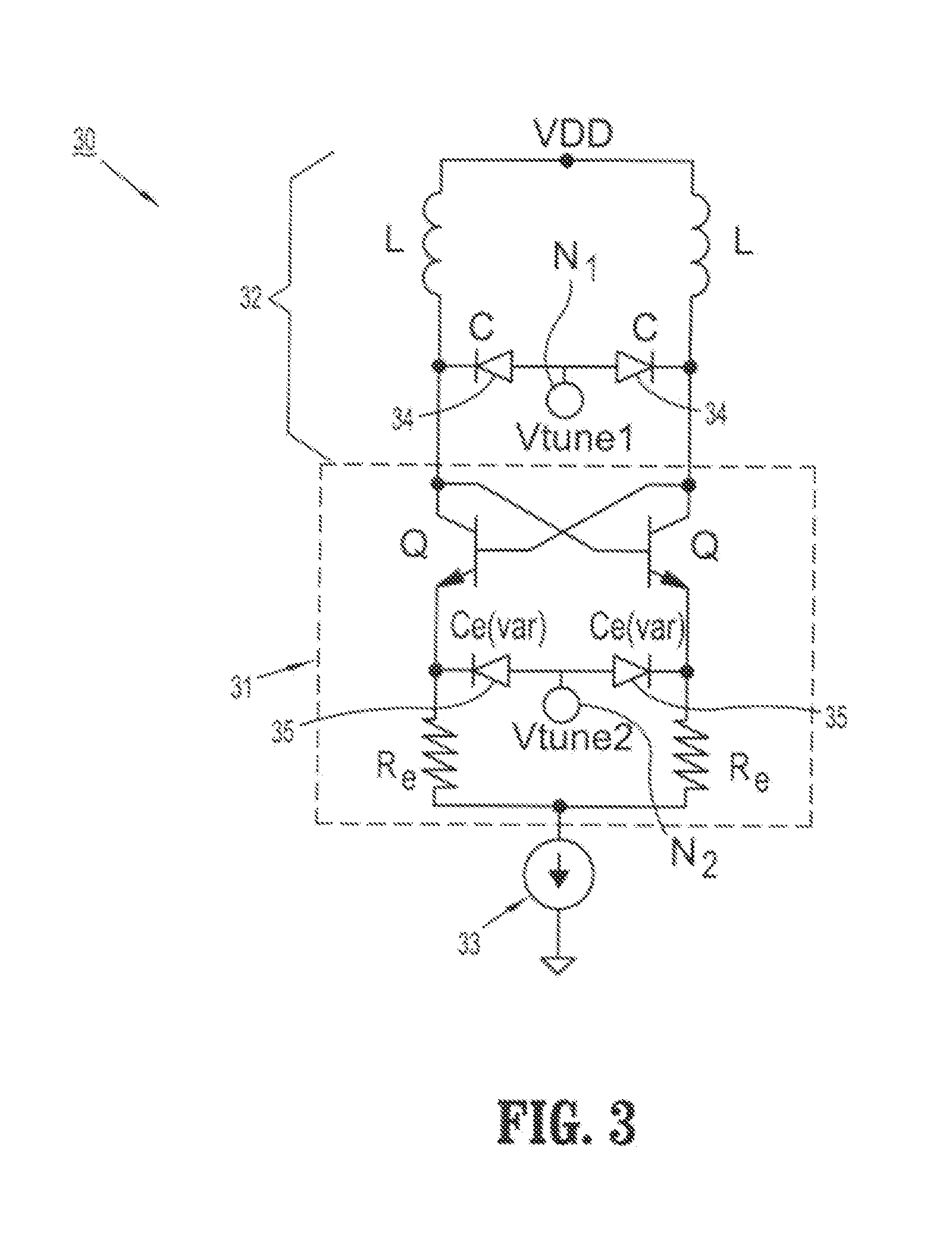 Voltage controlled oscillator circuits and methods using variable capacitance degeneration for increased tuning range