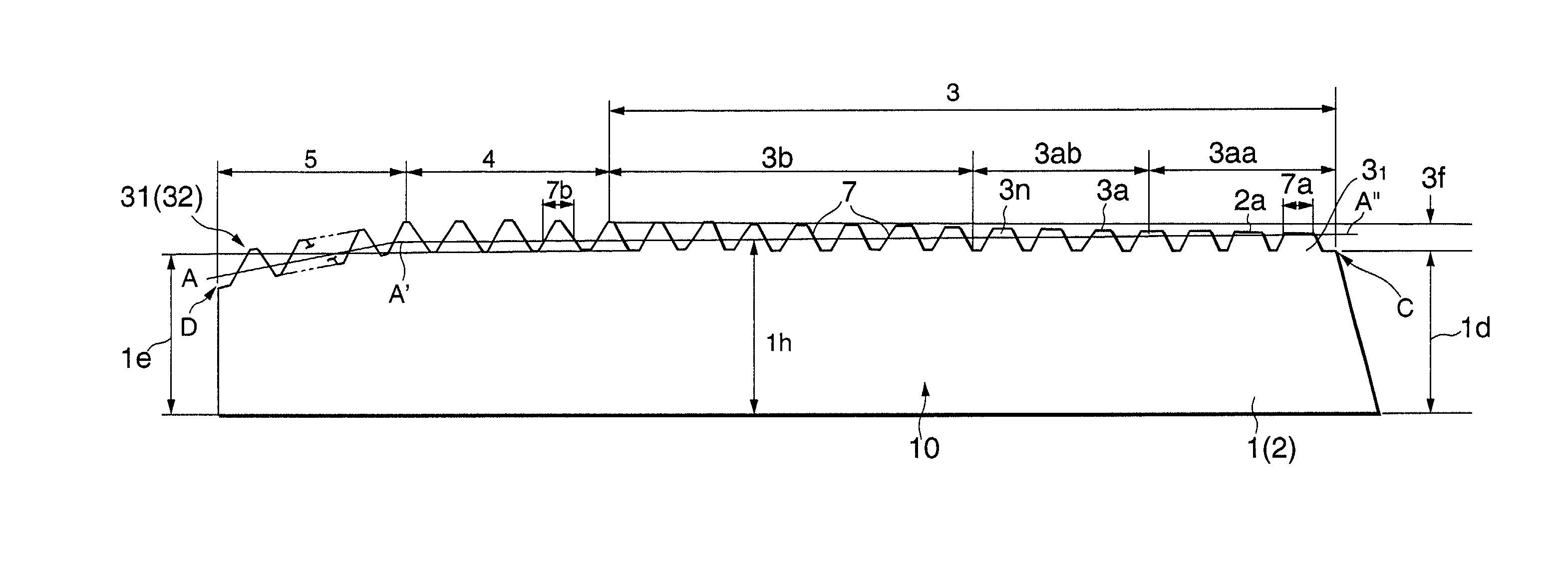 Tooth rolling flat dies and method for forming teeth