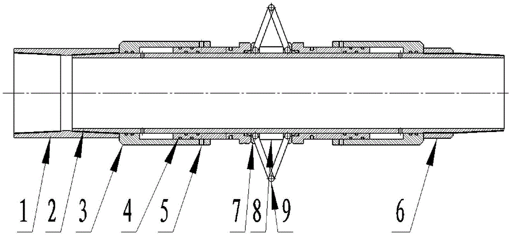 Elbow-type dual-thrust hydraulic centralizer