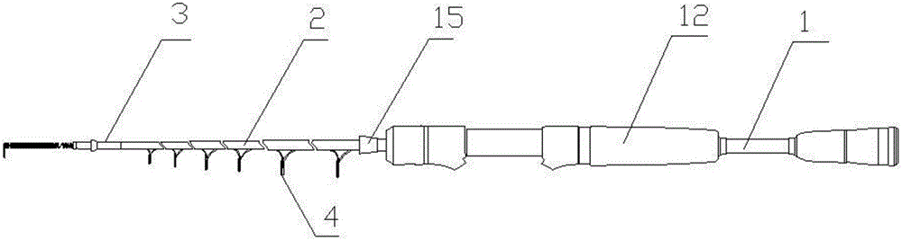 Raft fishing rod