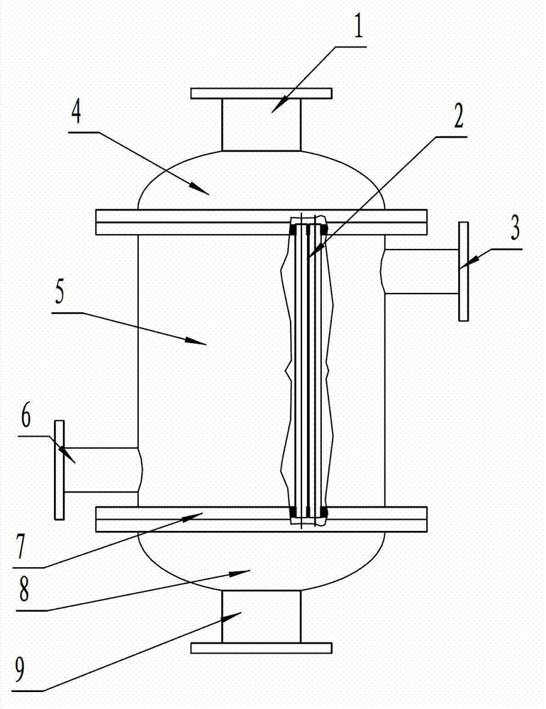 Inner finned tube condenser