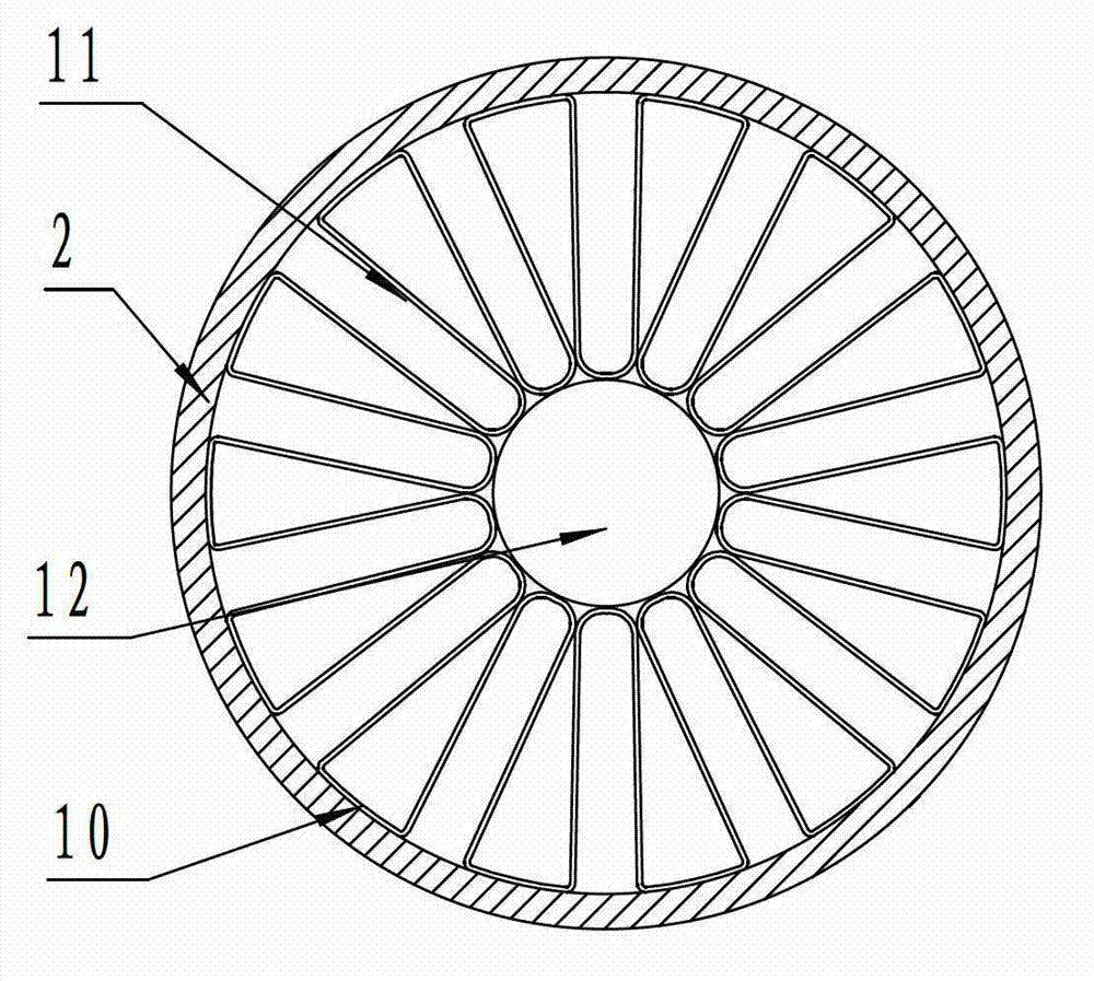 Inner finned tube condenser