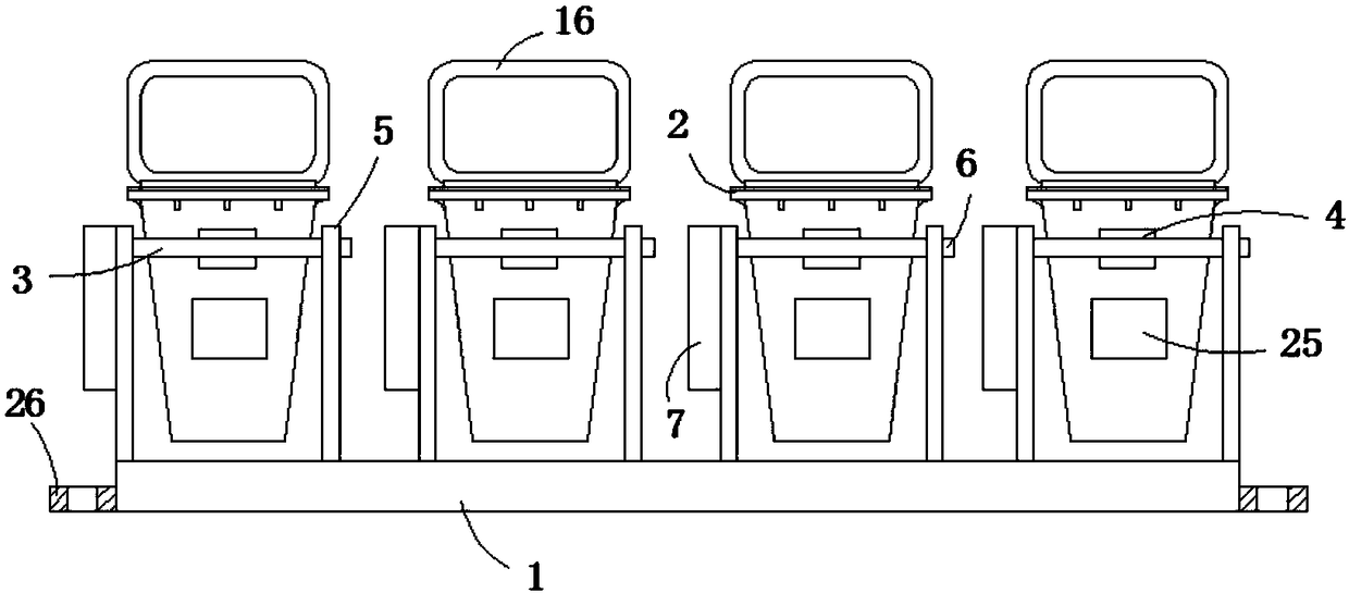 Classified garbage recycling device facilitating dumping