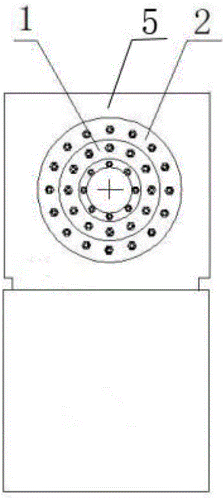 Transitional flange used between motor and fan