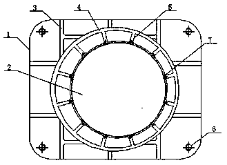 Hot forging die for cutting sheet