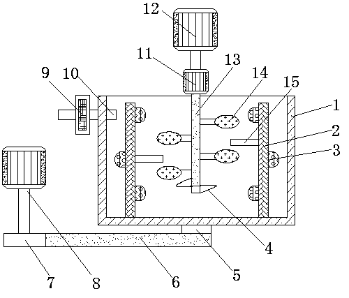 Efficient water stirring device for mixing