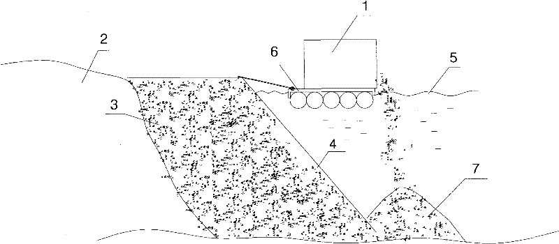 Construction method of rubble mounding for sea-reclamation