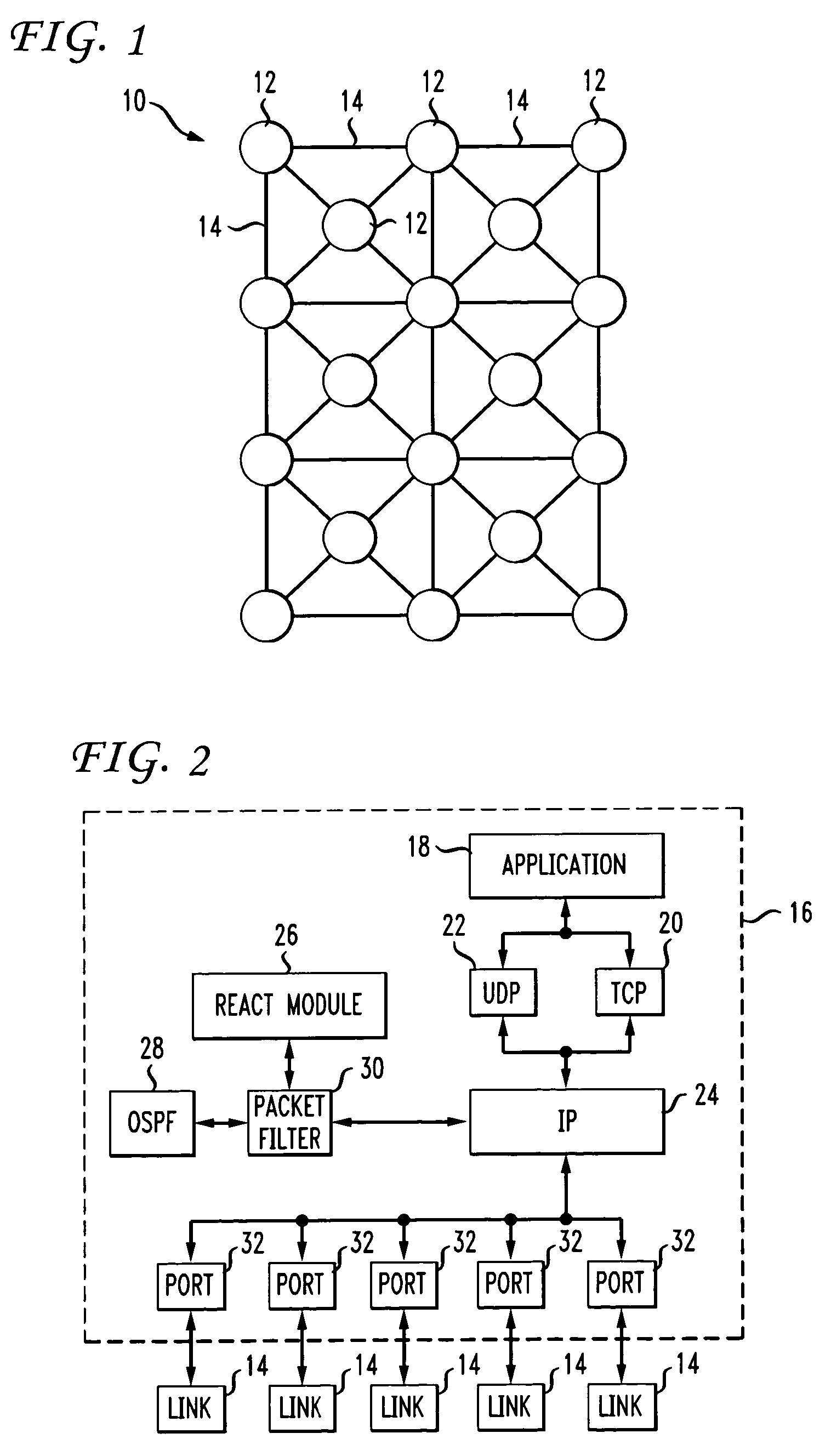 Method and apparatus for determining neighboring routing elements and rerouting traffic in a computer network