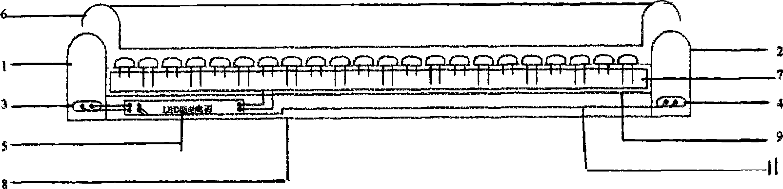 Stand type LED fluorescent lamp