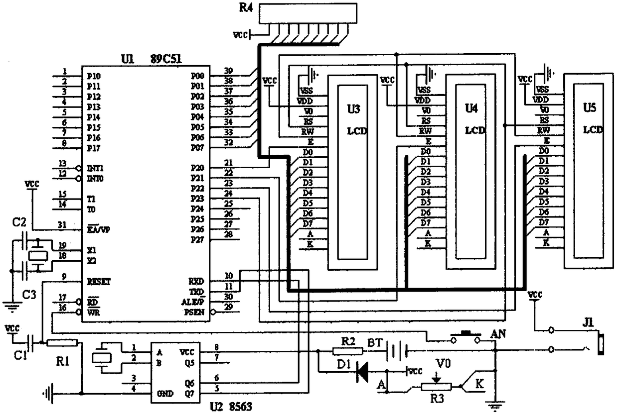 Histogram-type electronic clock