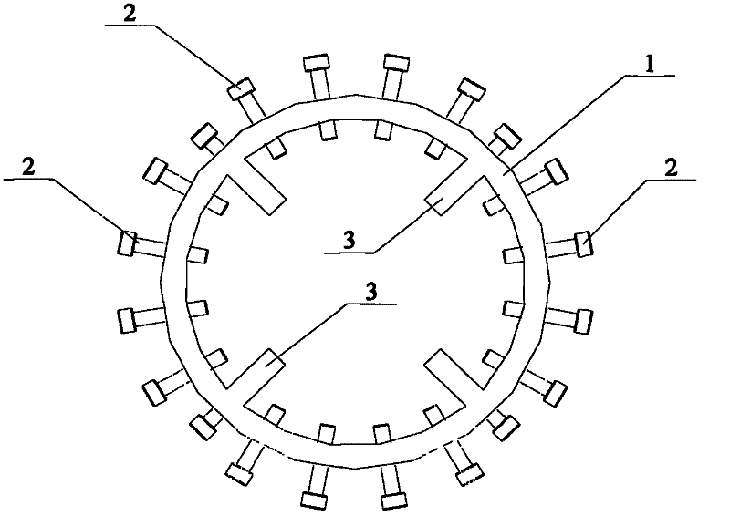 Tool for installing and fixing dual permanent magnet power frequency brushless synchronous generator magnetic shoe