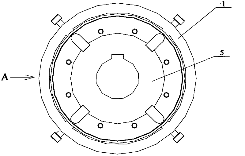 Tool for installing and fixing dual permanent magnet power frequency brushless synchronous generator magnetic shoe