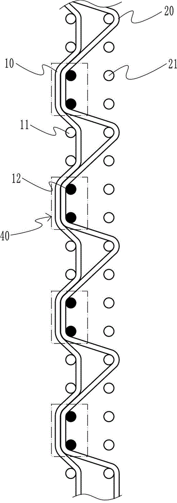 Buffer sealing structure of one-time molding inflatable fabric