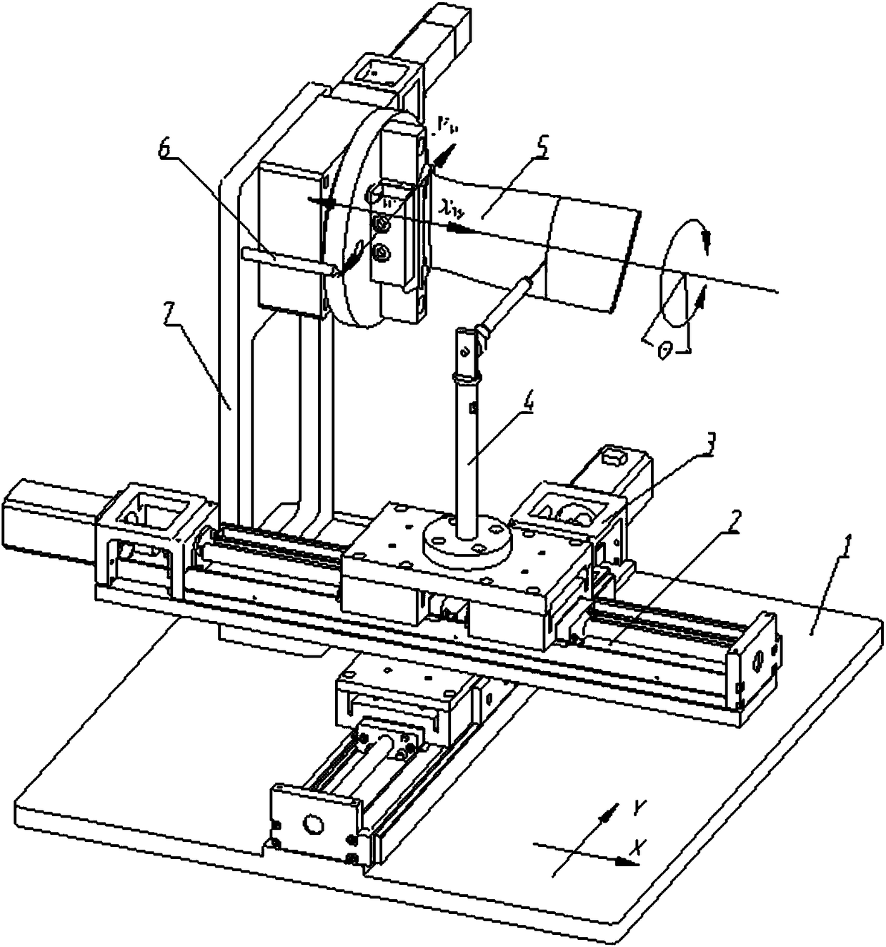 Blade in-situ contact type three-dimensional measurement device and method