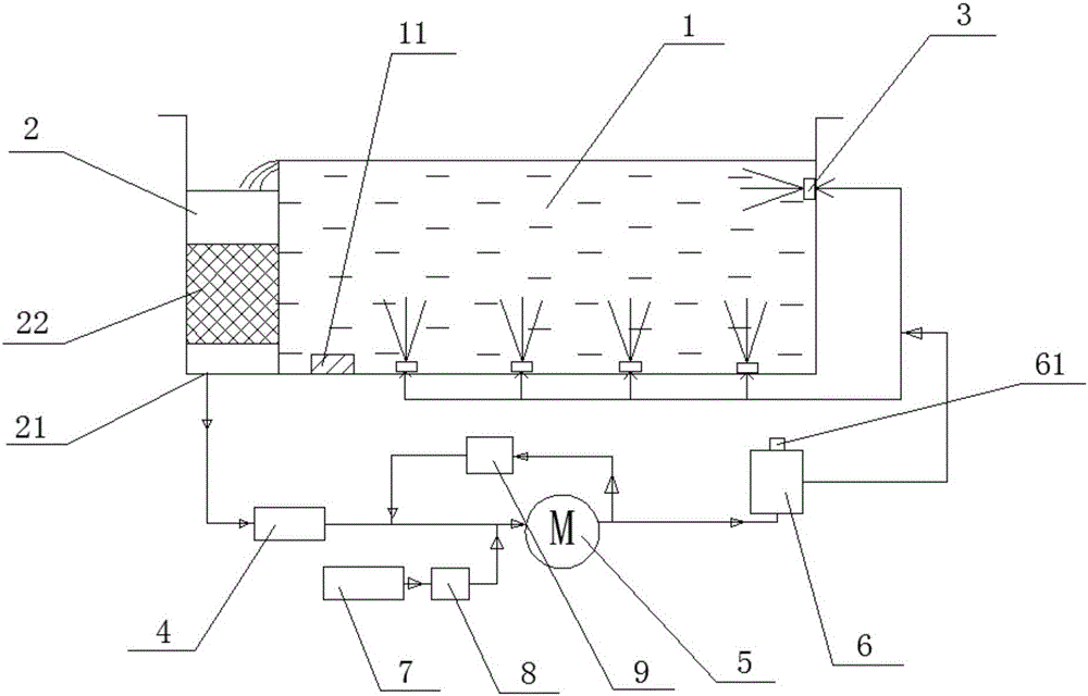 Fruit and vegetable washing machine capable of cyclic washing