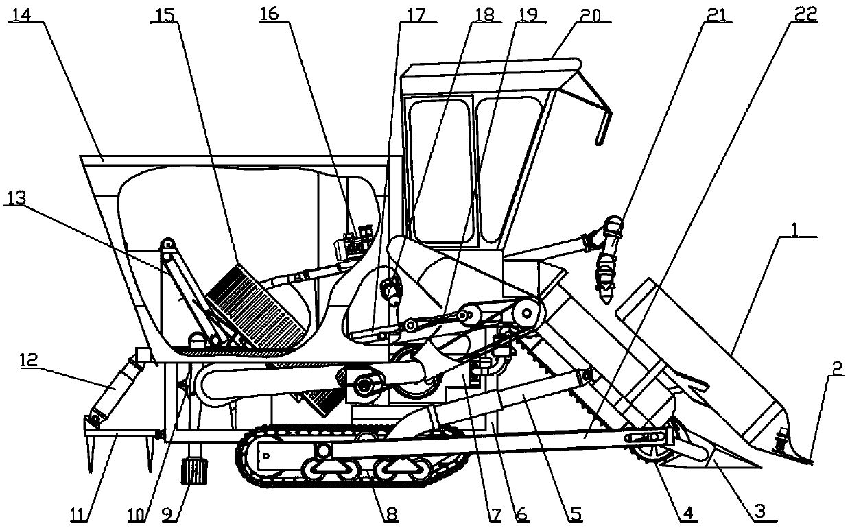 Associative type water chestnut harvesting machine