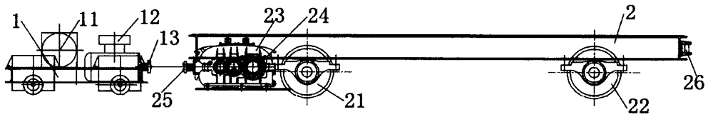 Anti-explosion transmission type electric flat carriage