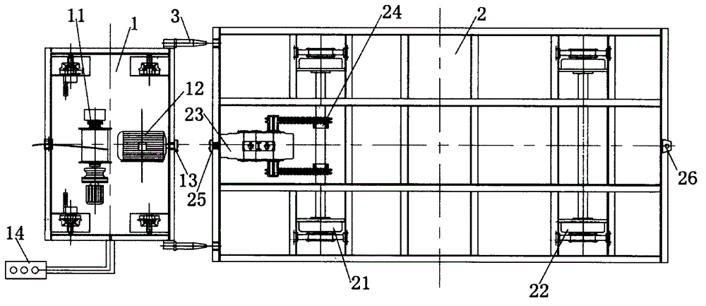 Anti-explosion transmission type electric flat carriage