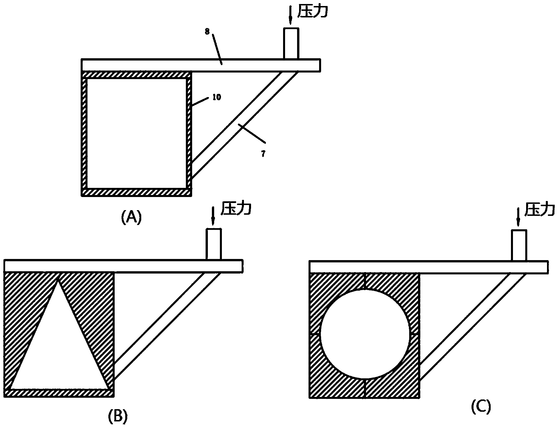 Beam component bending and torsion combined load test device and method