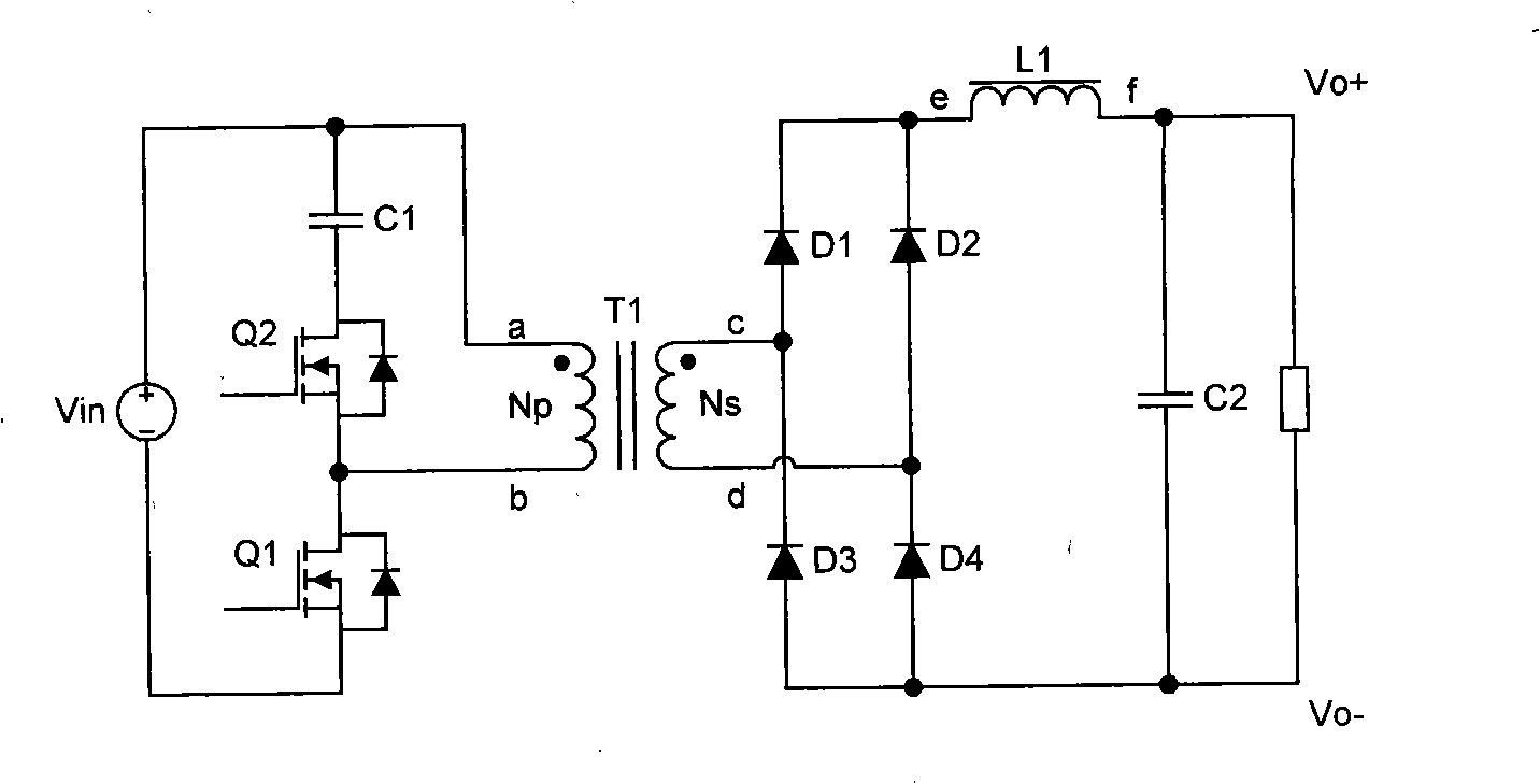 Magnetic component integrated active clamp positive and negative laser converter