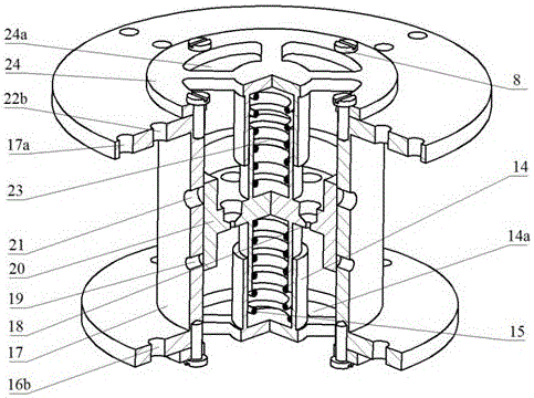 Two-stage pressure-type hydro-pneumatic spring and working method thereof