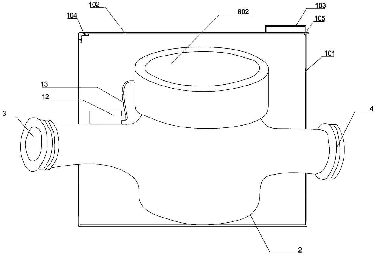 Energy-saving waterproof intelligent water meter