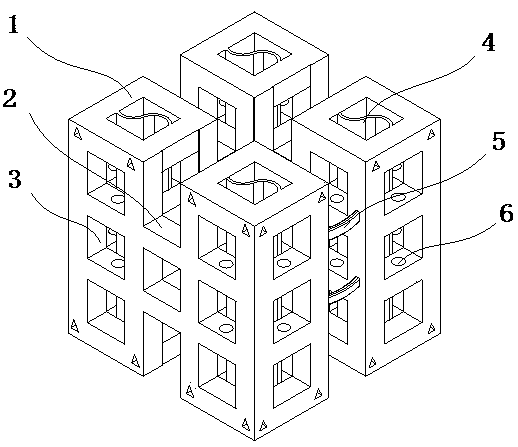 Novel shell-based concrete fish shelter