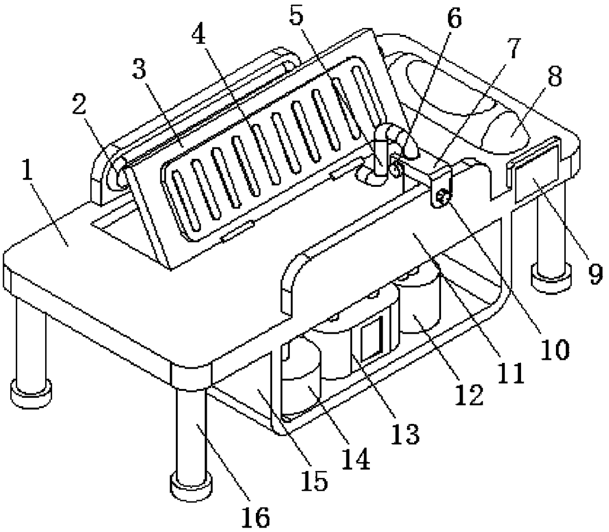 Chest drainage nursing device used for department of thoracic surgery