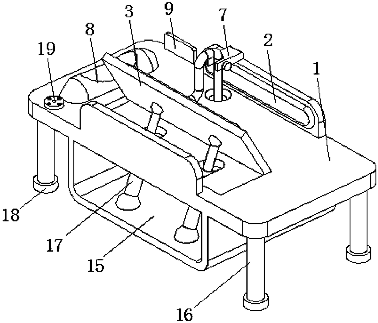 Chest drainage nursing device used for department of thoracic surgery