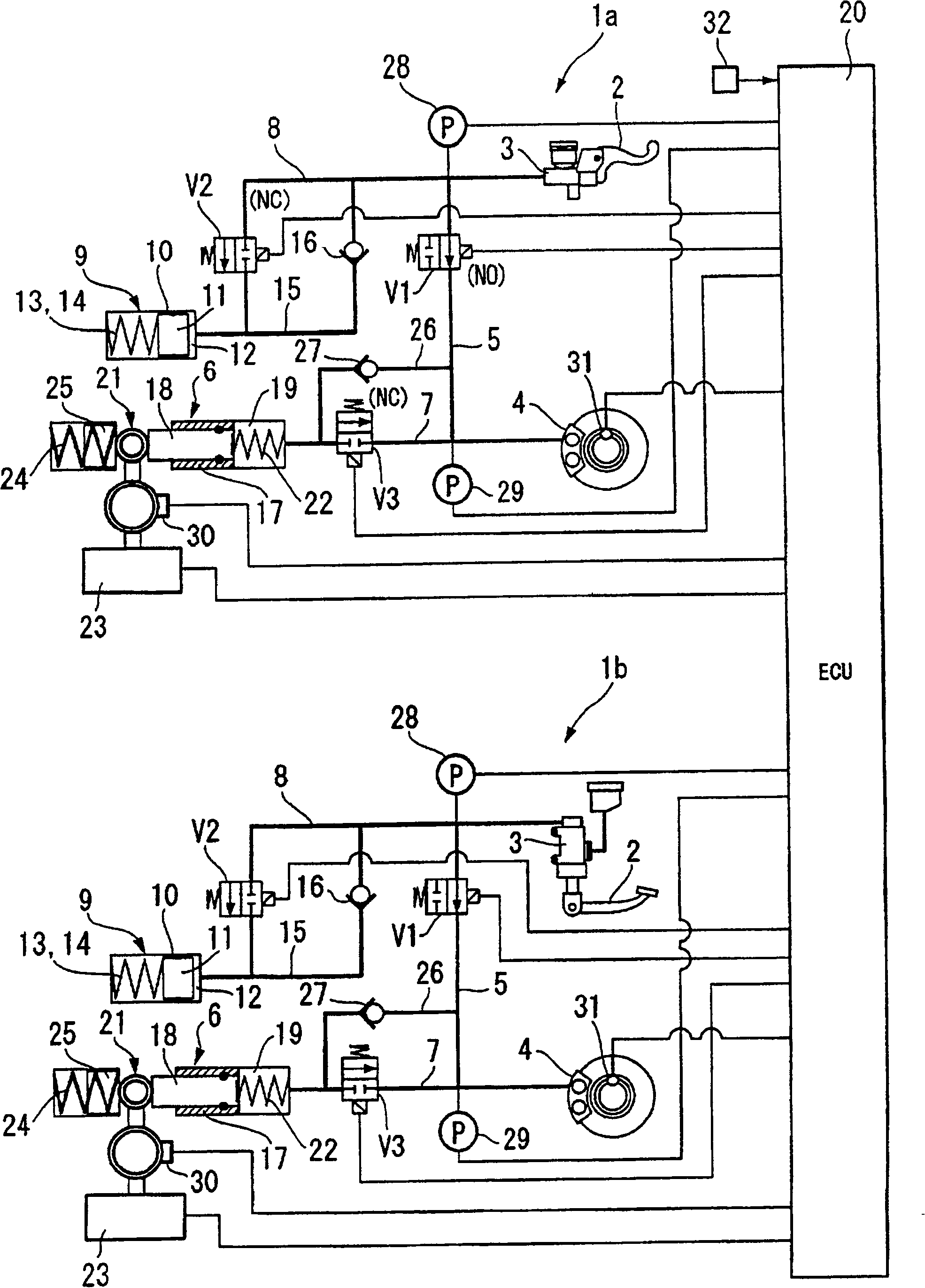 Motorcycle braking device