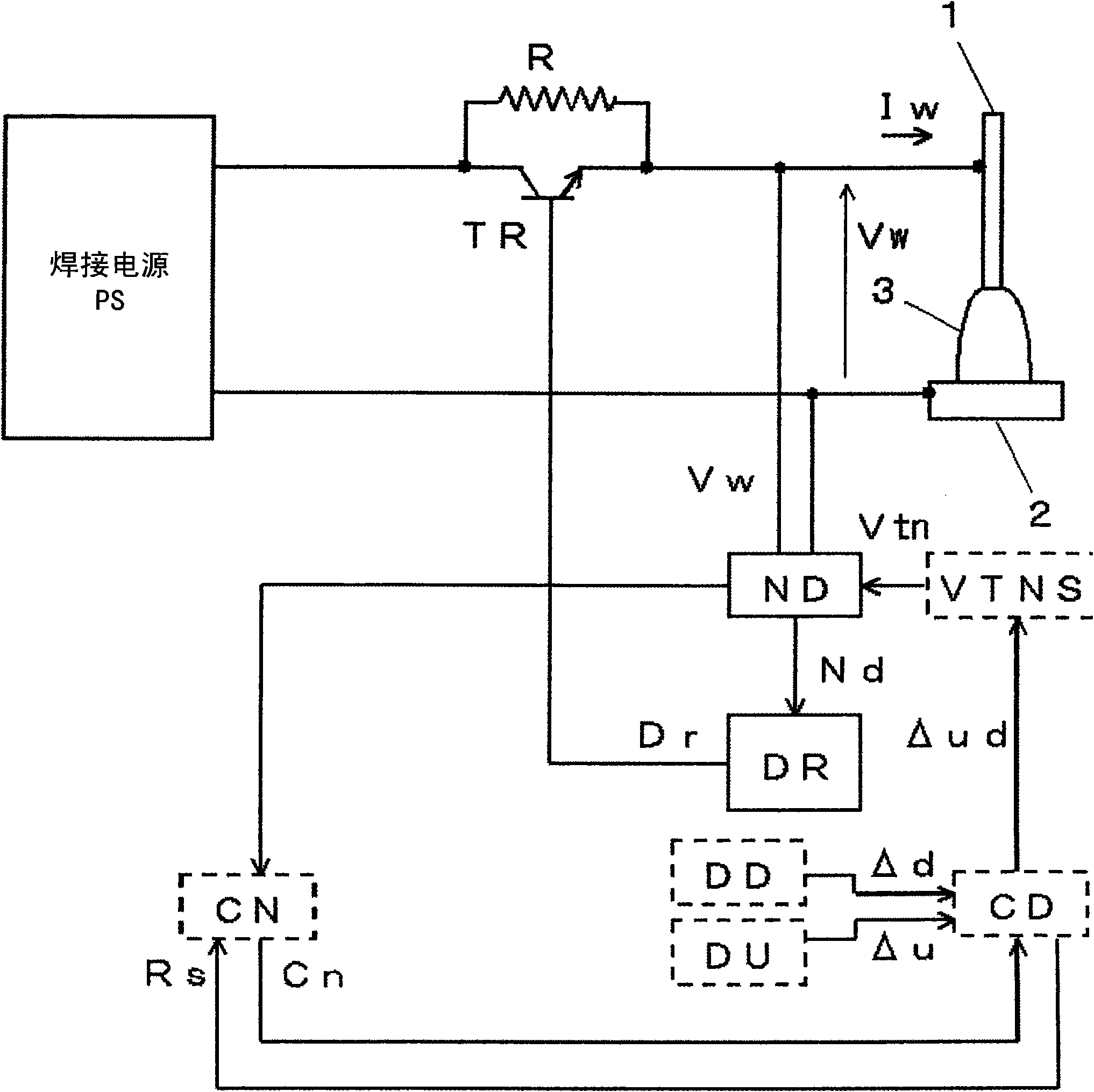 Necking detection and control method of melting electrode and electric arc welding