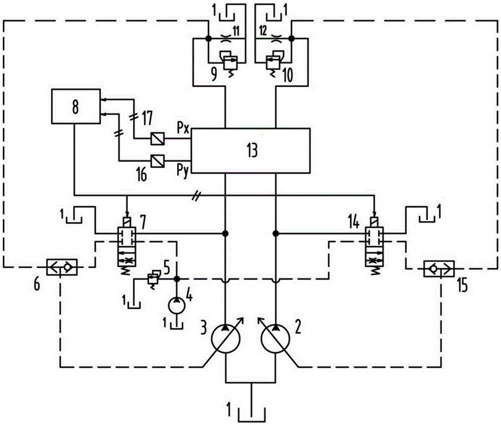 Negative flow hydraulic control circuit, method, actuator and system