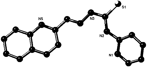 Quinoline thiocarbamide-pyridine organic compound and preparation method and application thereof