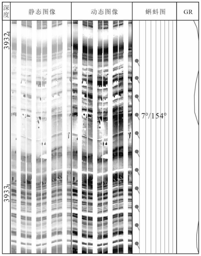 Method for recovering paleo-lava flow direction and original form of volcano mechanism based on electric imaging logging