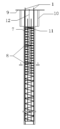 Grouting guide pipe restraint ring mounting structure and method for mounting grouting guide pipes by using restraint rings