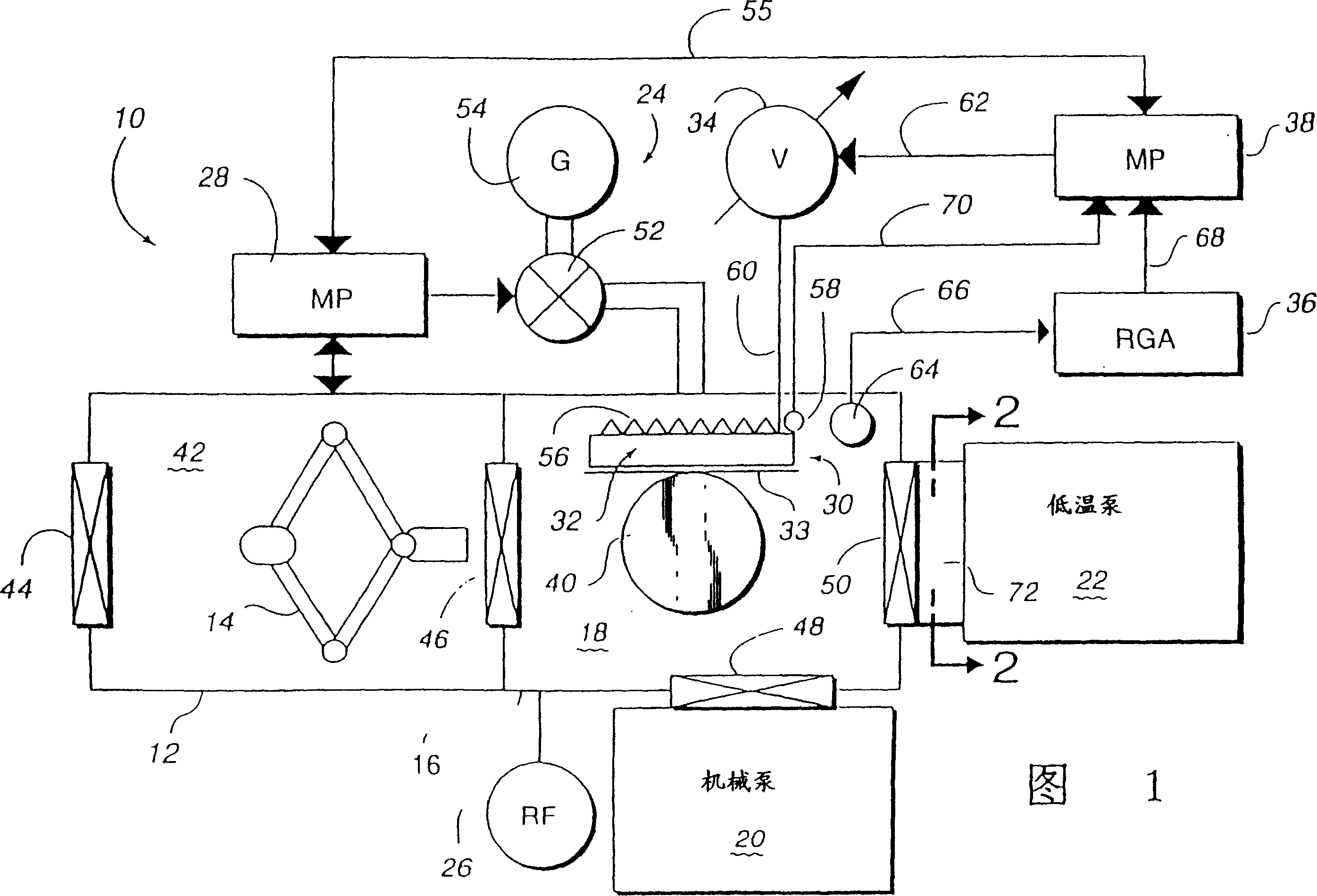 In situ getter pump system and method