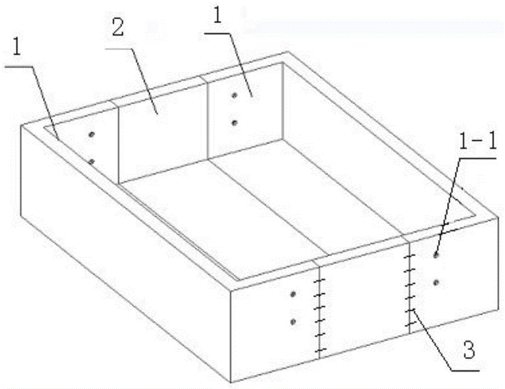 Box-type main body of drawer formed through jointing of members