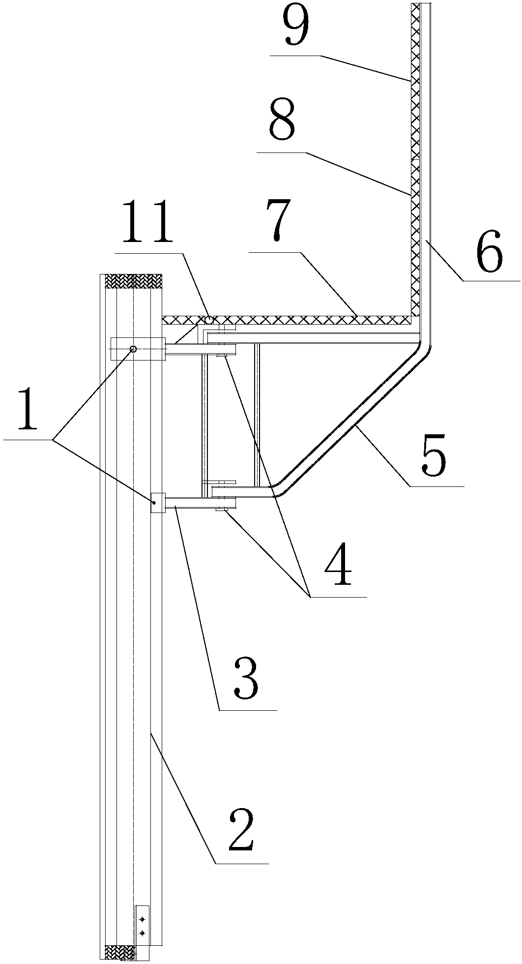 Foldable formwork hanger