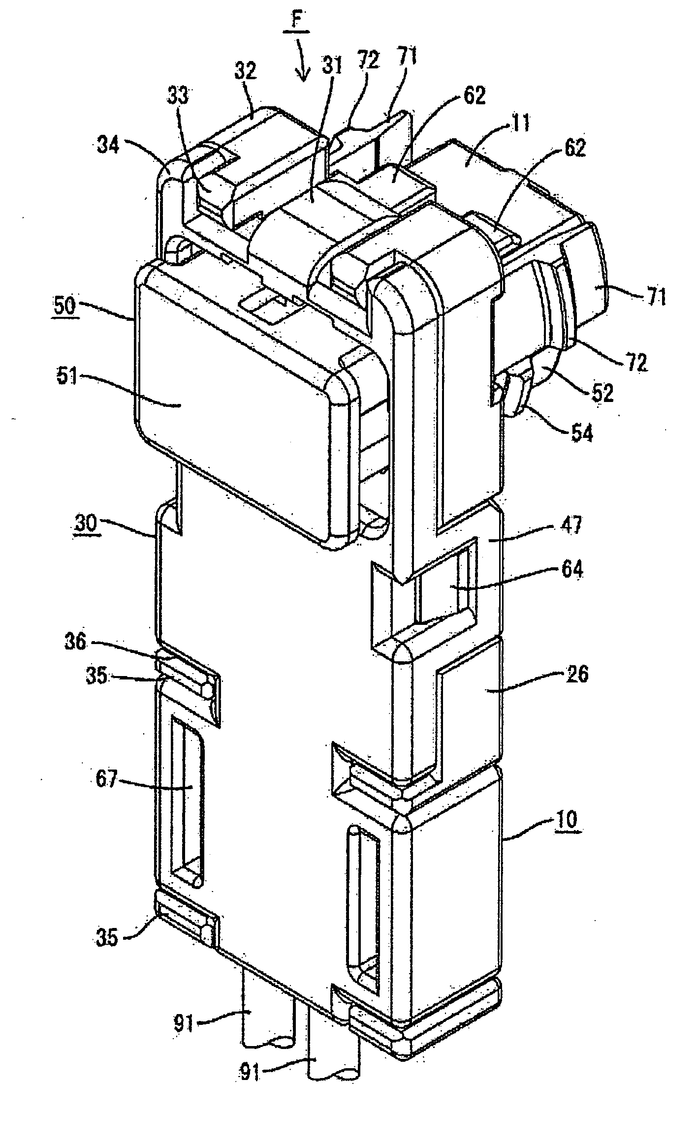 Connector and a connector assembly