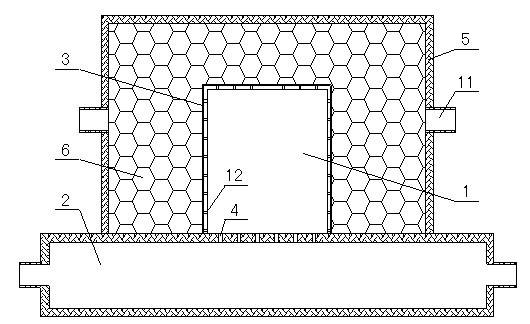 Composite sand mould forming process for producing casting fireproof materials