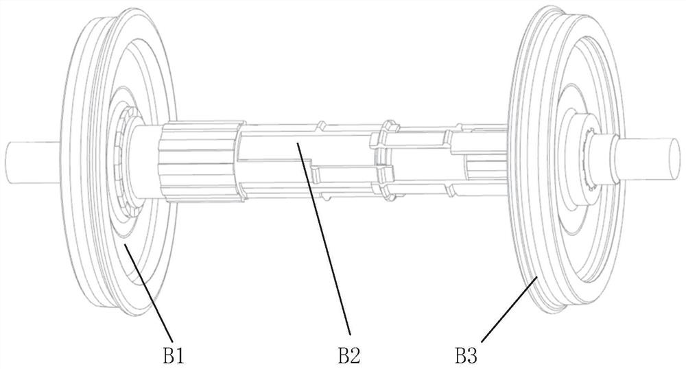 Gauge changing bogie and method for changing gauge