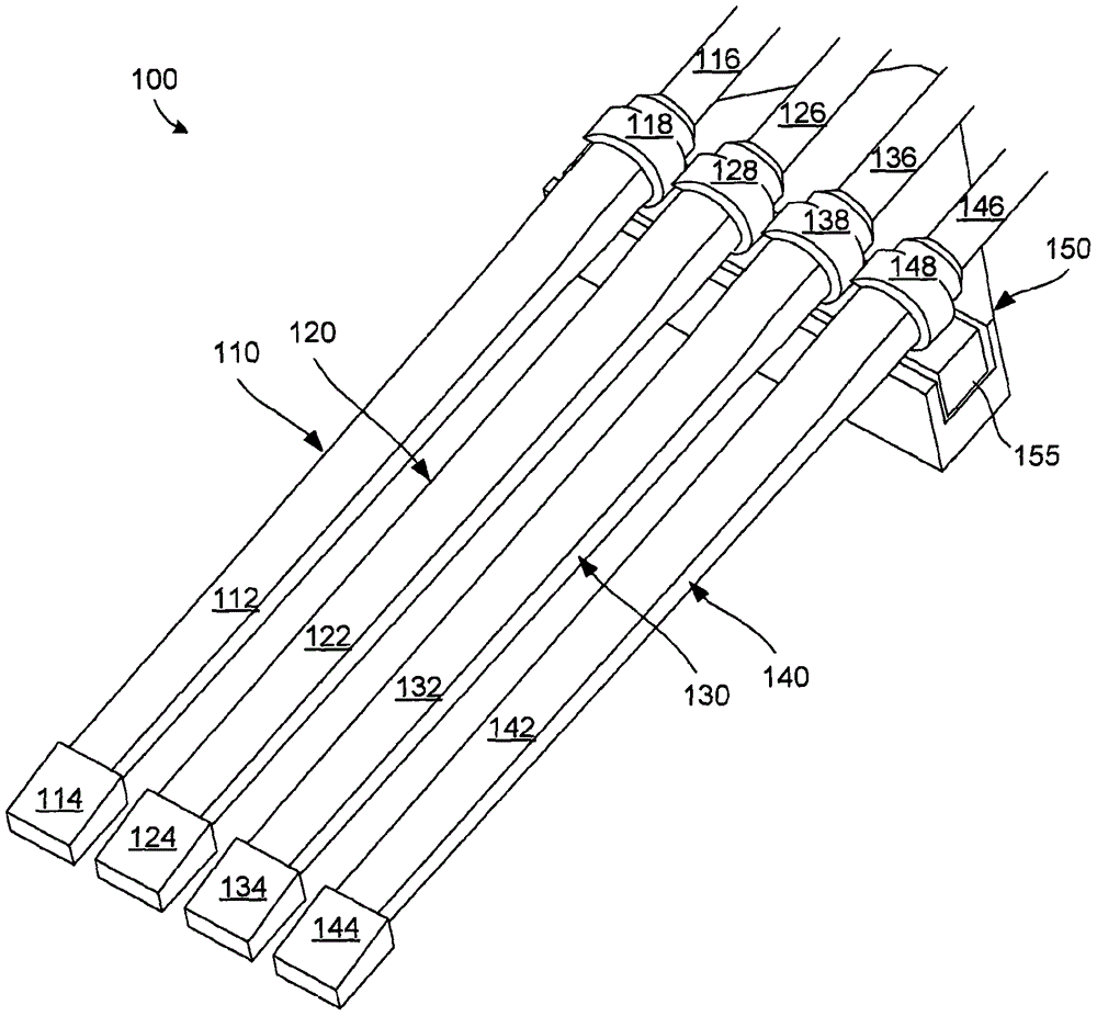 Magnetic probe cable anchor with metal marker bands